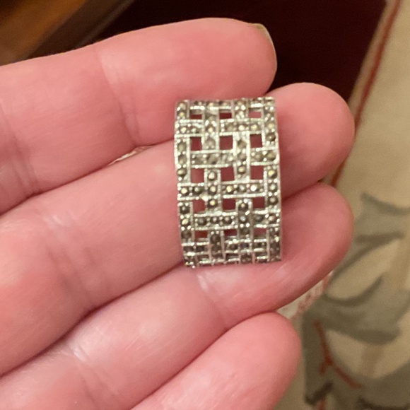 NWOT Sterling Silver 925 MARCASITE Beautiful Pendant - Picture 2 of 6